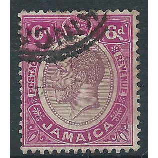 Jamaica 1912 SG64 6d Dull & Bright Purple Fine Used . ..
