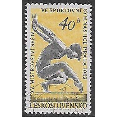 Mi 1316: 40 h. black/yellow 15th World Gymnastics Championships, Prague.