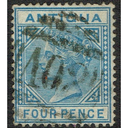 Antigua 1882 4d Blue wmk Crown CA SG23 FU