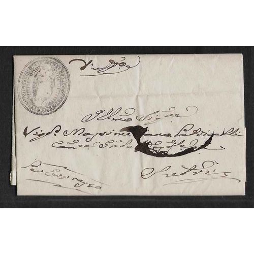Italy Stampless 1861 great markings