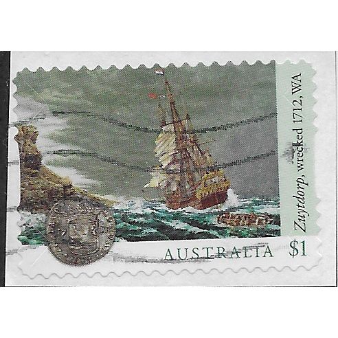 AUS 2017 $1.00 (S/A) 'SHIPWRECKS -ZUYTDORP' ON PAPER FINE USED (EBID25-839)