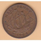 GB Halfpenny 1964 EF