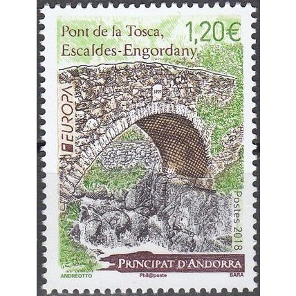 Andorre Français 2018 Yvert 814 Neuf ** Cote (????) ?.?? € Europa CEPT Pont