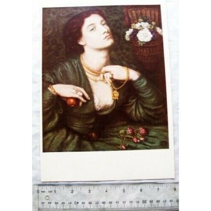 Vintage illustration: famous paintings Dante Gabriel Rossetti, Monna Pomona