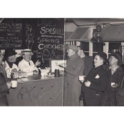 BBC Transport Cafe Lancashire Truckers Show Antique Hand Signed Press Photo