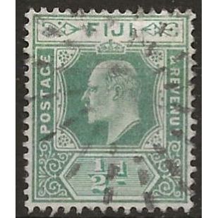 Fiji 1903 SG104 1/2d Green & Pale Green Wmk Crown CA Good Used ..