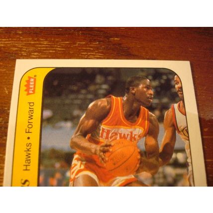 1986/87, Fleer Sticker Insert, DOMINIQUE WILKINS, HOF, Hawks #11