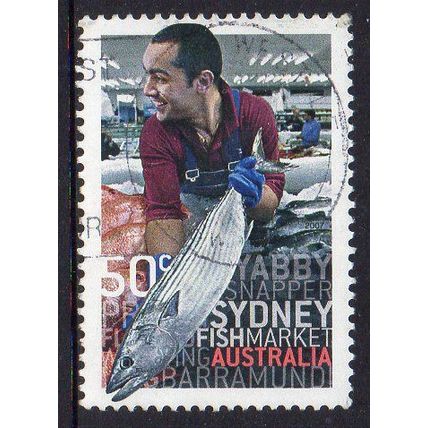 Australia 2007 Market Feast - Sydney Fish Market 50c Sheet Used
