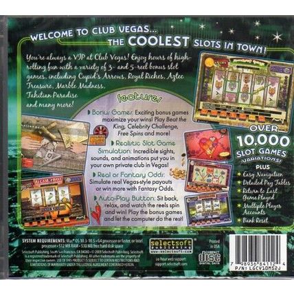 Club Vegas Slots 10,000 Vol.2 (MAC-CD, 2009) for Macintosh - NEW in Jewel Case