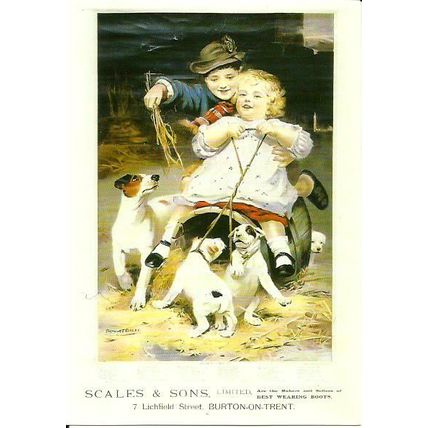 Advertising SCALES & SONS Postcard (Santoro M691)