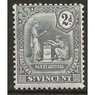 St Vincent 1911 SG104 2d Grey Mounted Mint ..