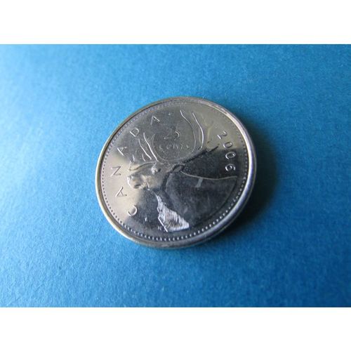 2006 QUEEN ELIZABETH II CANADA TWENTY FIVE CENTS FREE POST. S