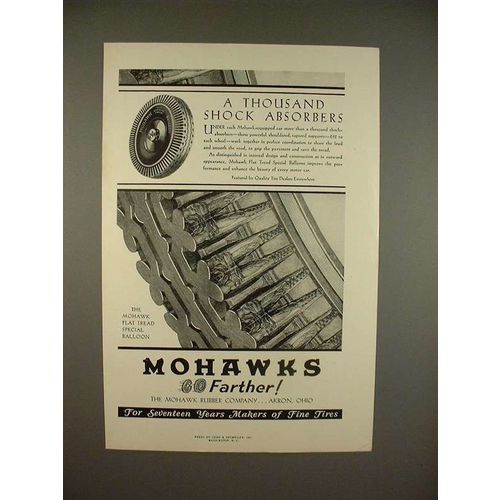 1930 Mohawk Balloon Tire Ad - Shock Absorbers