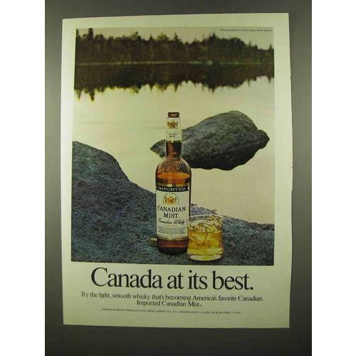 1975 Canadian Mist Whisky Ad - Canada At Its Best - Lake
