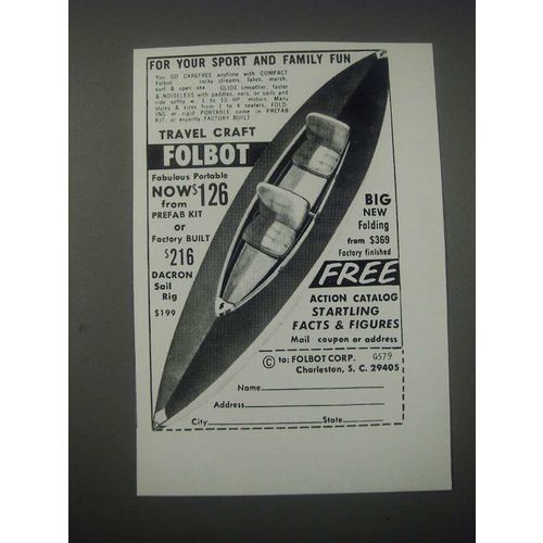 1979 Travel Craft Folbot Boat Ad - For Your Sport and Family Fun