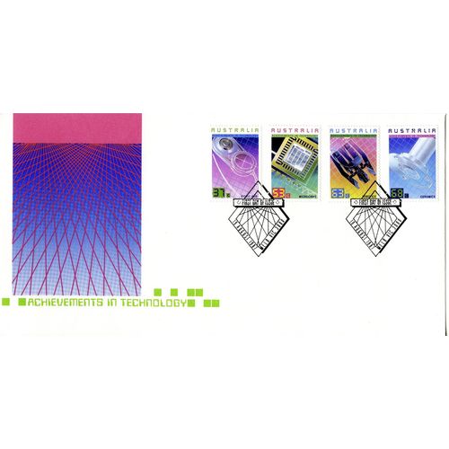 AUSTRALIA 1987 FDC Achievements in Technology (SG 1082-1085) - Melbourne 3000