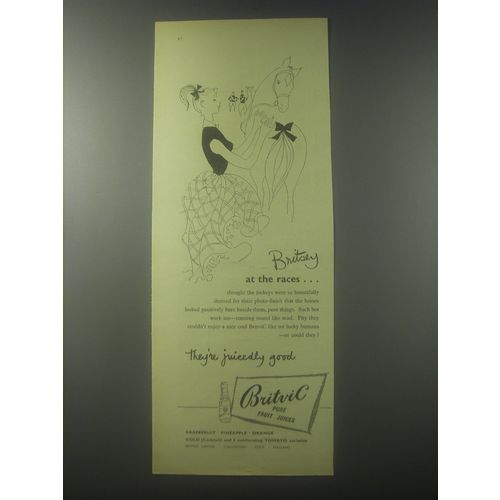 1954 Britvic Drink Ad - Britsey at the races