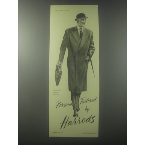 1954 Harrods Fashion Ad - Personally Tailored by Harrods