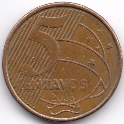 Brazil : 5 Centavos 2003