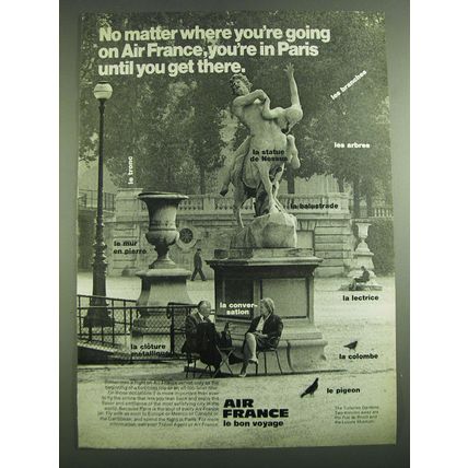 1971 Air France Ad - No matter where you're going on Air France