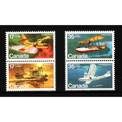 CANADA 1979 CANADIAN AIRCRAFT SG 966 / 969 SET 4 VALS U/M MINT#