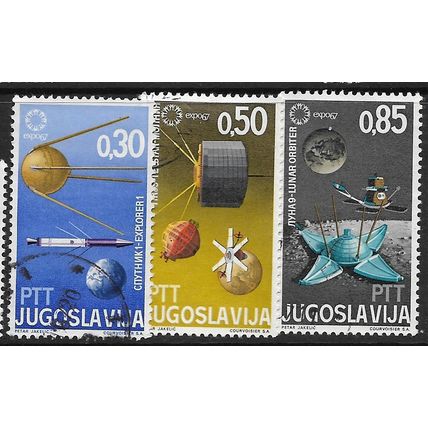 1967 3 different values - #905 fine used (o) - SPACE
