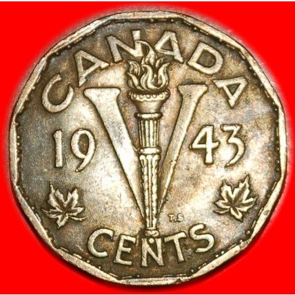 MORSE CODE★ CANADA ★ 5 CENTS 1943! GEORGE VI (1937-1952)★LOW START★NO RESERVE!