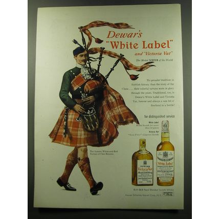 1949 Dewar's Scotch Advertisement - Tartan of Clan Menzies