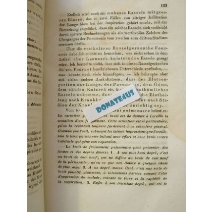 1850 ABHANDLUNG UBER PERKUSSION UND AUSKULTATION by DR JOSEF SKODA German HC