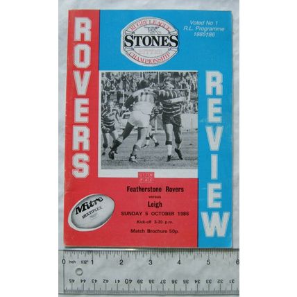 1986 programme Featherstone Rovers v. Leigh