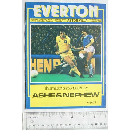 1979 programme Everton v. Aston Villa