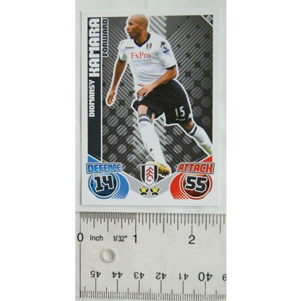 2010/11 Topps Match Attax Trading Card U22 Diomansy Kamara, Fulham