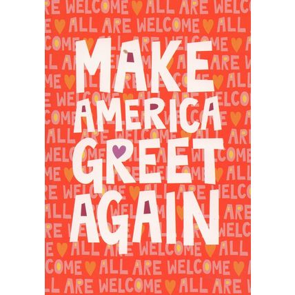 Anti Racism Make America Greet Great Again USA Politics Postcard