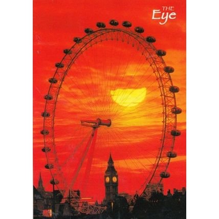 The London Eye Basked In Sunset Spectacular Postcard