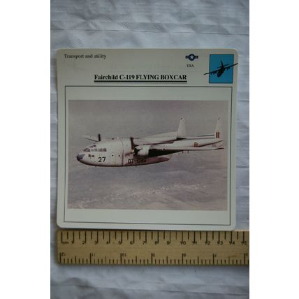 Fairchild C-119 Flying Boxcar - USA - Transport & Utility - Collectors Club Card
