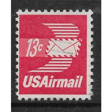 USA 1973 AIR 13c WINGED LETTER SG A1424 FINE USED#2