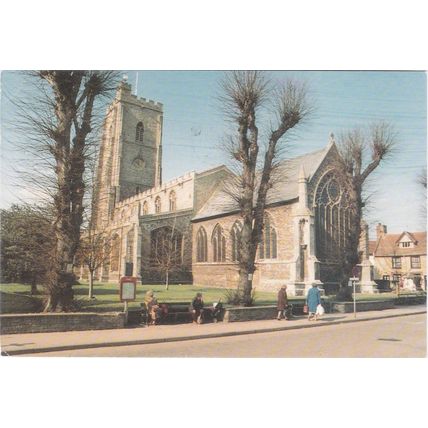 6x4 Continental size printed postcard St Marys Church Mildenhall