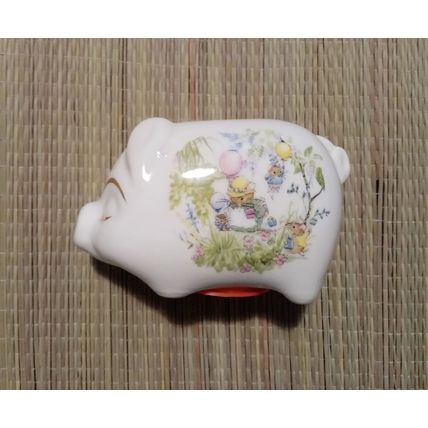 Piggy Bank Mice Playing Aston Fine English Bone China Small 10CM Long