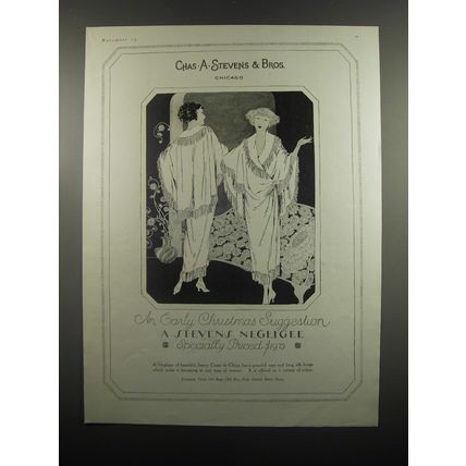 1920 Chas. A. Stevens & Bros. Negligee Ad - An early Christmas Suggestion