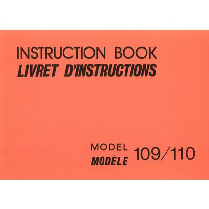 Janome New Home Sewing Machine Instructions Manual (photocopy) Model 110 email