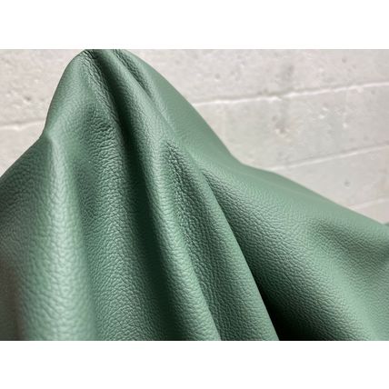 Italian Full Whole Leather Cow Hide Colour Lichen Green