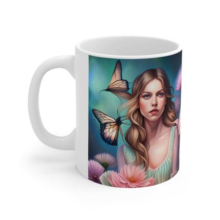 June Opal Birth Month Colors Fairies & Butterflies #3 Mug Ceramic Coffee Mug 11o