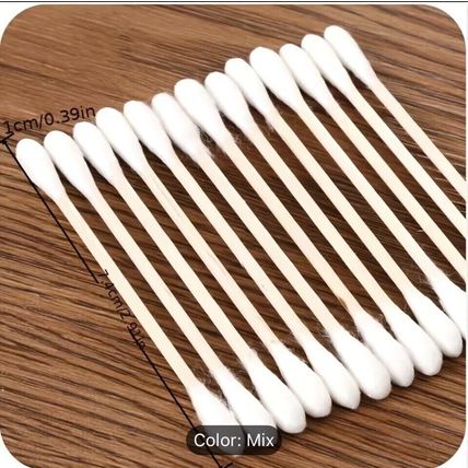 300 ECO Friendly Bamboo Cotton Buds Wooden Makeup Ear Swabs Biodegradable Vegan