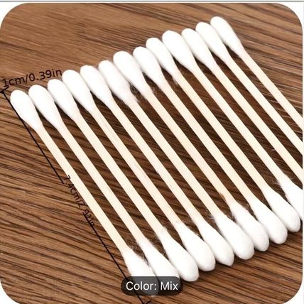 200 ECO Friendly Bamboo Cotton Buds Wooden Makeup Ear Swabs