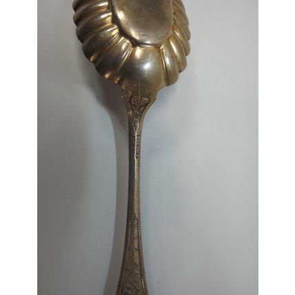 Bird by Wendt Sterling Silver Sugar Spoon Bright-Cut Scalloped 6 1/8" Serving