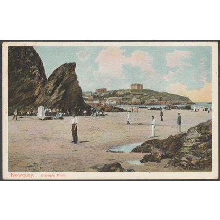 Bishop's Rock, Newquay, Cornwall, c.1905 - Peacock Postcard
