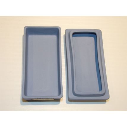 Wedgewood Jasperware Vesta Blue Match Trinket Box Made in England