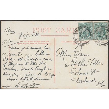 The Abbot's Bridge, Bury St Edmunds, Suffolk, 1904 - Valentine's Postcard
