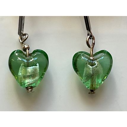 EARRINGS - GREEN HEART