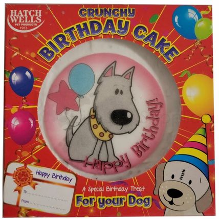 Hatchwell Doggy 10cm Birthday Cake Crunchy Dog Puppy Gift Cereal Treat